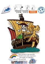 patch Thousand Sunny one piece manga iron on pirate flag toppa termoadesiva nave