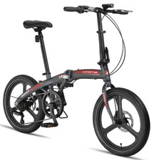 Bicicletta pieghevole in alluminio Licorne Bike Phoenix 2D Cross 20 pollici freno a disco 