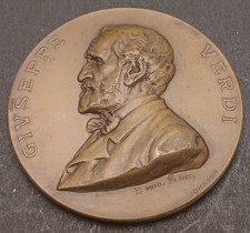 CB- MEDAGLIA COMMEMORATIVA GIUSEPPE VERDI 1813-1901 ANNIVERSARIO MORTE - GTTS110