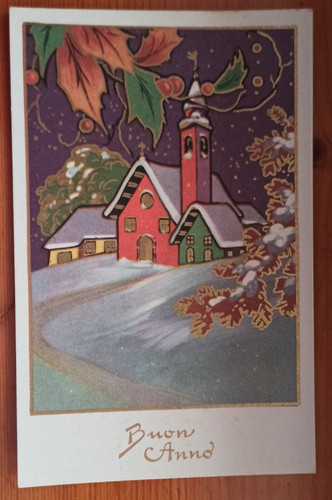 18b cartolina buon anno - cartolina,