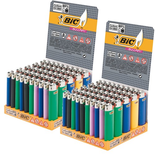 100 accendini bic slim - 100,