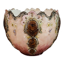 Cachepot Liberty in ceramica, Francia, di fine XIX secolo