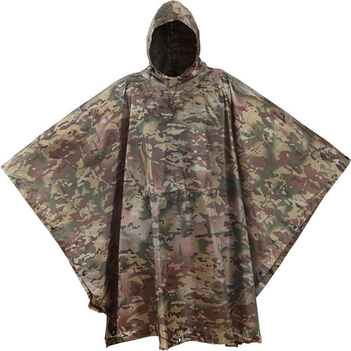 Poncho antipioggia mimetico - ,,