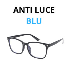 Occhiali Anti Luce Blu per Lavoro Computer Uomo Donna Filtro Riposanti Nero