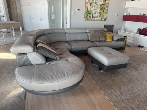 Natuzzi style italian leather - italian,