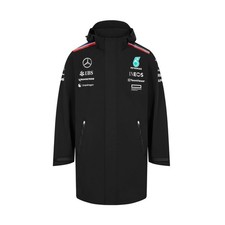 Giacca antipioggia impermeabile lunga Mercedes AMG Petronas F1 PUMA squadra ufficiale nera