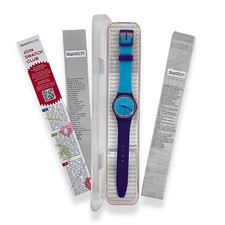 Swatch Orologio da polso Gent Vintage Anni ‘90 – Blu Viola Retrò Collezione