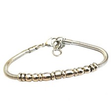 Bracciale catena snake in acciaio inox da uomo donna braccialetto tipo pandora