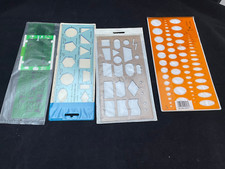 Maschere per disegno tecnico, 4 pezzi, marche varie, nuovo