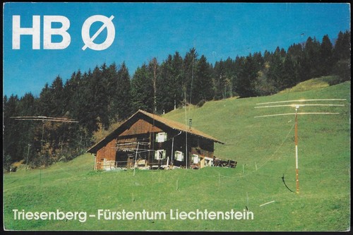 Qsl radio card hb0aon 85 - radio,
