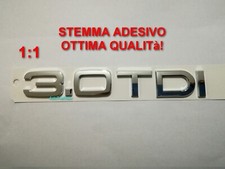 STEMMA SCRITTA FREGIO BAULE POSTERIORE PER AUDI 3.0 TDI A1 A3 A4 A5 Q3 Q5 CROMO