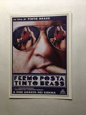 FERMO POSTA - TINTO BRASS - 1995 MINI LOCANDINA CIAK DA COLLEZIONE FILM CINEMA