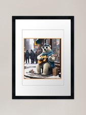 Busker orso incorniciato