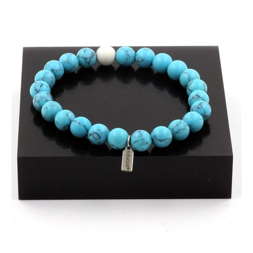 Bracelet perles turquoise - perles,