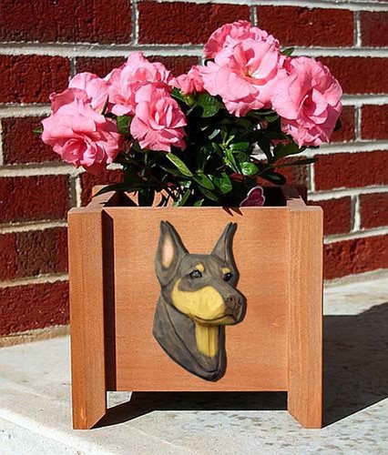 Fioriera doberman pinscher - fioriera,