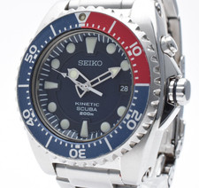 ▶️[Quasi Come Nuovo] SEIKO Kinetic SCUBA 5M62-0BL0 Pepsi Batteria Nuova Uomo dal Giappone