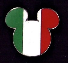 Disney Italy Italian Flag Mickey Head , 2006 Pin