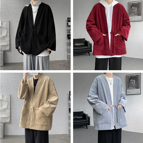 Cardigan uomo velluto coste - a,
