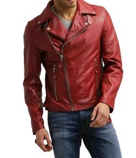 Giacca da motociclista rossa