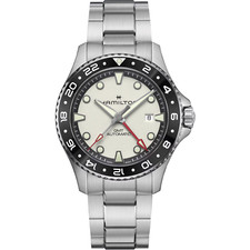 *NUOVO* Orologio Uomo Hamilton Khaki Navy Scuba Automatico GMT 43MM H82555150