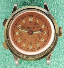 Lotto ricambi orologio vintage manuale cronografo militare C1603 uomo Tara Telemetre