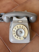 TELEFONO SIP VINTAGE SIEMENS AUSO VERDE OLIVA BACHELITE DESIGN DISCO ROTANTE