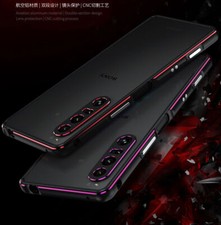 Per Sony Xperia 1 5 10 IV V, custodia obiettivo protezione paraurti struttura metallo alluminio