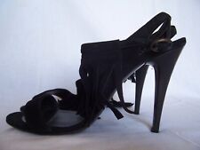 sandali scarpe camoscio nere tg. 40 denny rose originali