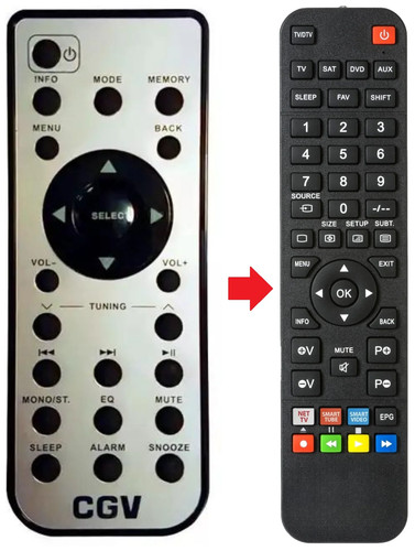 Telecomando adatto per - , auna