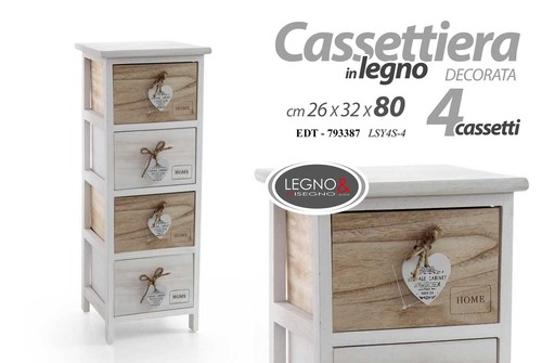 Cassettiera cuore slim - cassettiera,