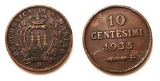 10 CENTESIMI 1935 REPUBBLICA