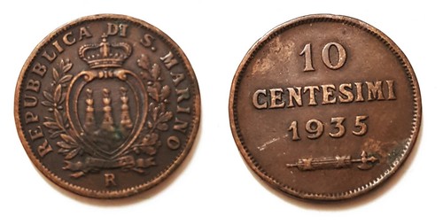 Centesimi 1935 repubblica - 1935,
