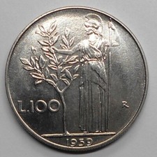 100 lire 1959 - , fdc
