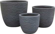 Set di 3 vasi fibra di