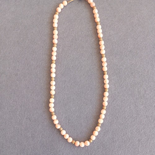 Vintage collar coral rosa 70s - collar,
