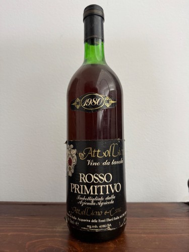 Vino rosso primitivo 1980 - vino,