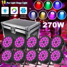 10x 270W 18 LED PAR RGBW DMX Faro Slim Flat Compact Floorspot Faretto