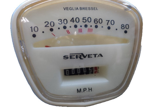 Lambretta serveta 80mph speedo - lambretta,