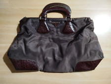 Borsa PRADA MILANO marrone in nylon e coccodrillo VINTAGE