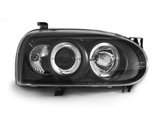 FARO PROIETTORE LPVW04 ADATTO PER VW GOLF 3 09.91-08.97 ANGEL EYES NERO NUOVO