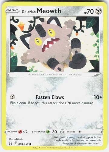 Galarian meowth corona comune - galarian,