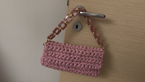 Borse fatte mano rosa con - borse,