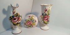 Simonetti - Castelli set 3 ceramiche artistiche -- capodimonte -- deruta --