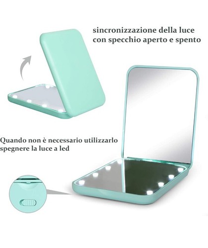Specchio portatile illuminato - specchio,