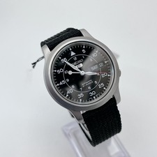 Orologio Seiko 5 Sports SNK809K2 Modello Overseas Automatico Uomo Nero Nero 