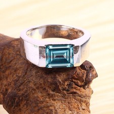 Naturale Topazio Blu Gemma Con