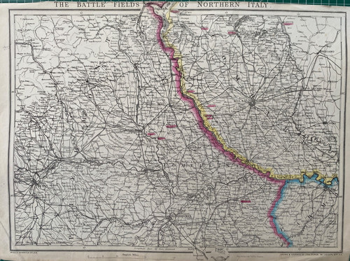 Mappa antica 1863 campi - 1863:, di