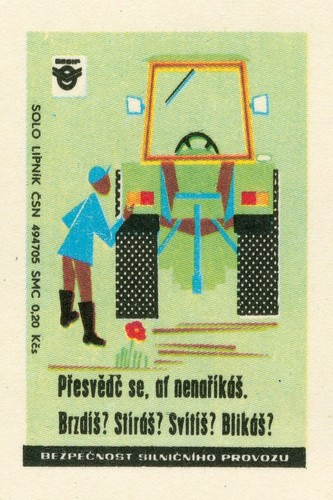 Poster sicurezza vintage ceco - vintage,