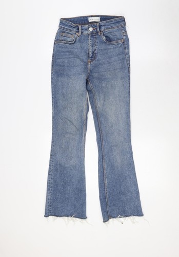 Jeans donna zara blu cotone - blu,
