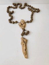 Grande Rosario Capoletto piastra Madonna bambino e crocifisso 150 cm del 1969